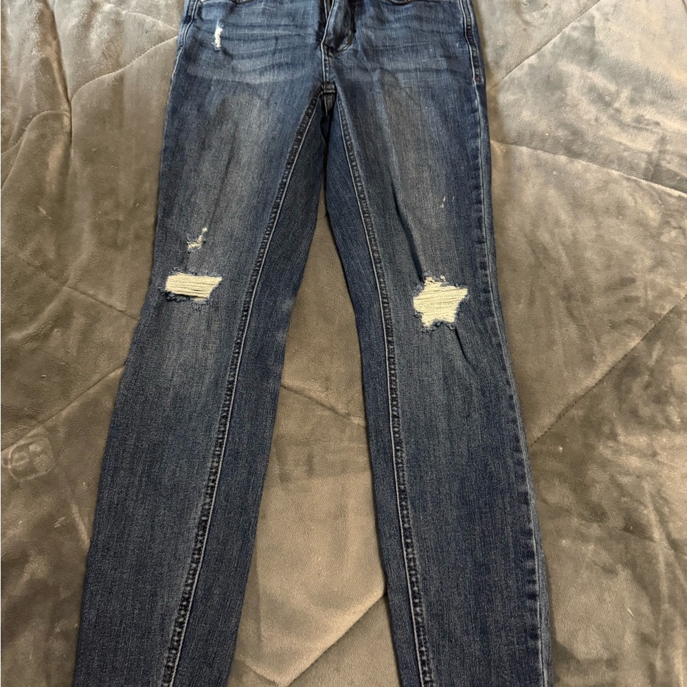 Judy Blue Dark Wash Distressed Skinny Jeans